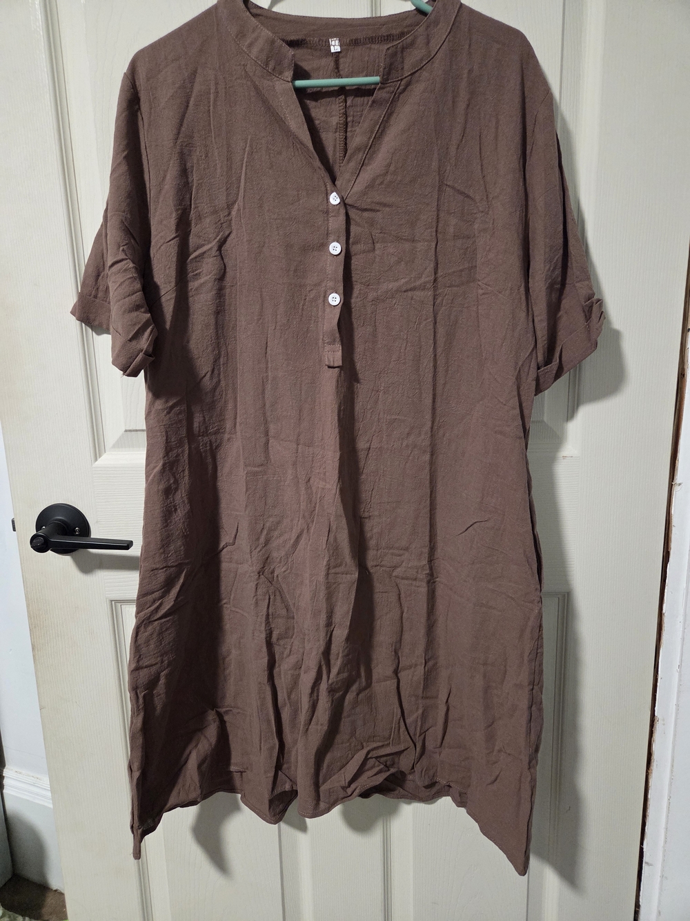 Brown Linen WomensDress Size Large